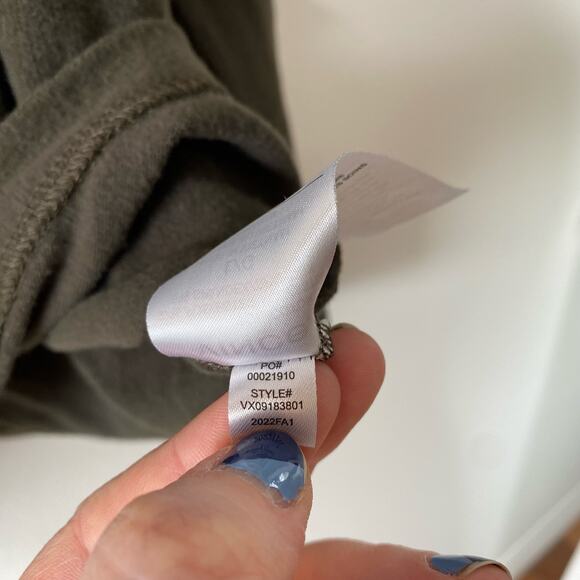 VINCE Heather Dark Pine Brushed Funnel Neck Long Sleeve Top - Picture 7 of 9